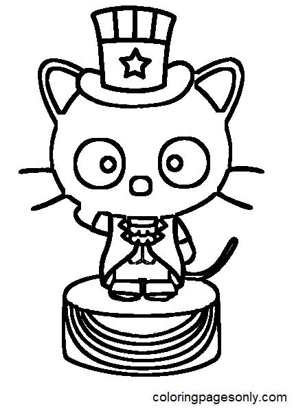 Magician Chococat Coloring Page