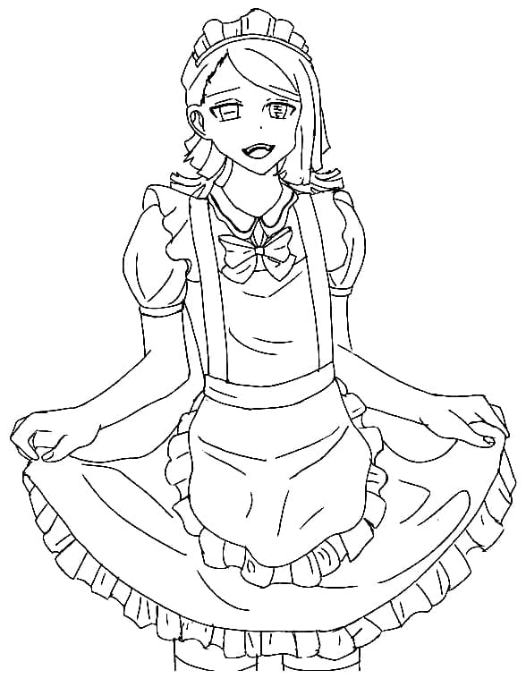 Maid Enmu Coloring Pages