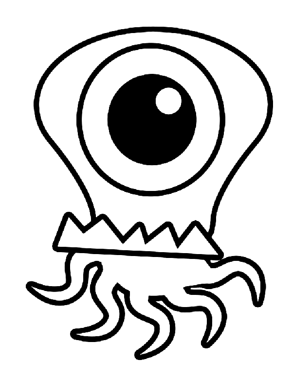 Monster Squid Coloring Page