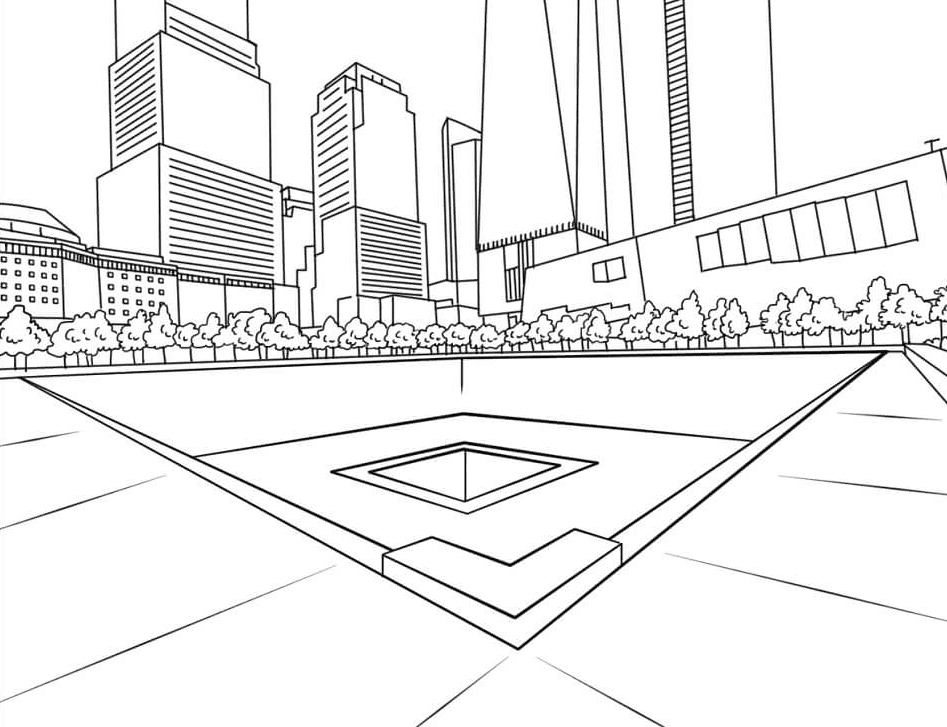 National September 11 Memorial Patriot Day Coloring Pages