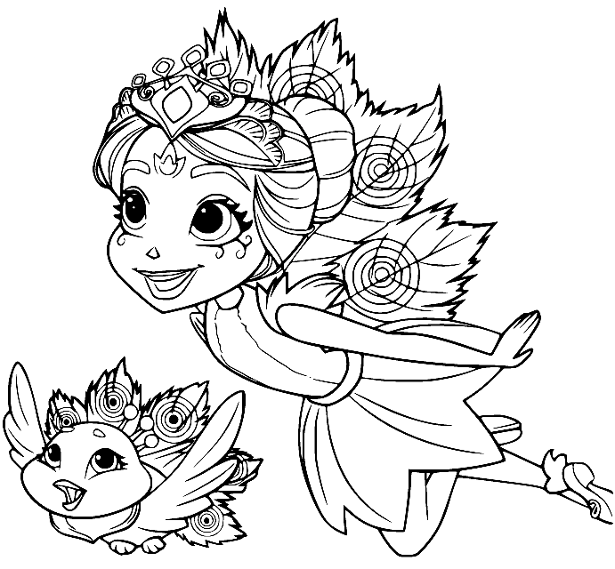 Patter and Flap Flying Coloring Page