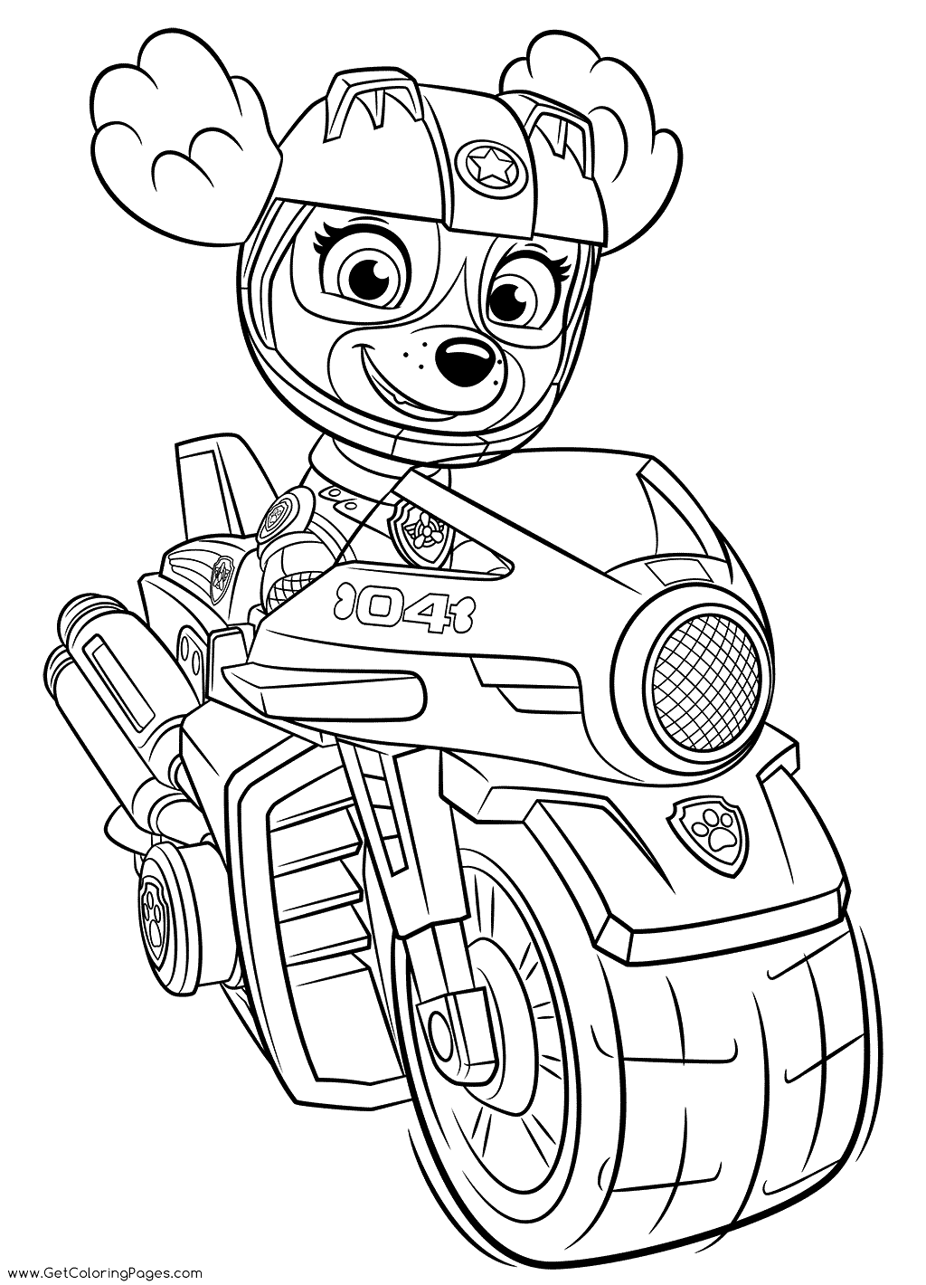 Paw Patrol Moto Pups Coloring Pages