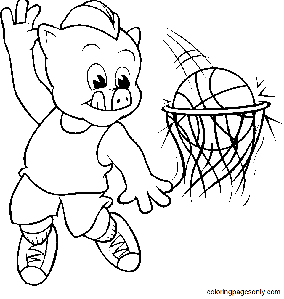 Piggly Wiggly speelt basketbal van Piggly Wiggly