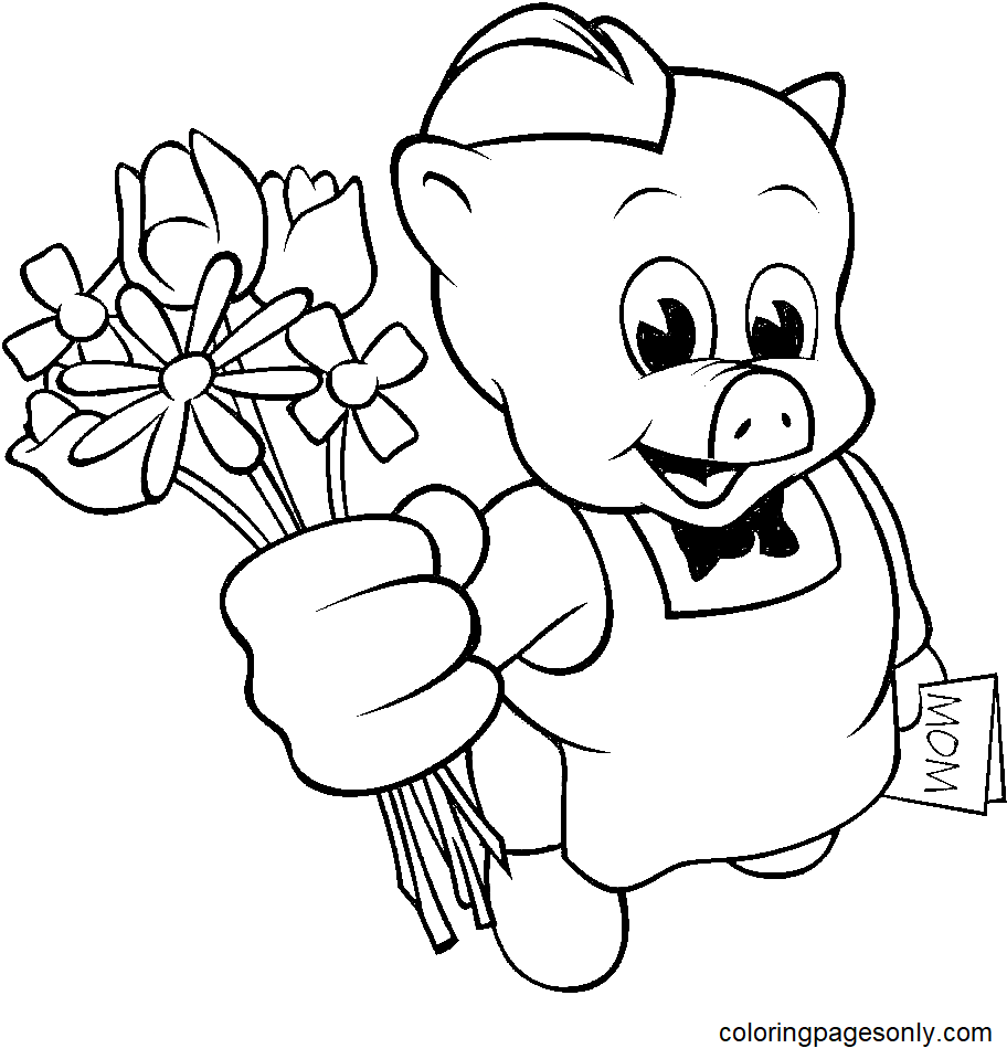 Piggly Wiggly com flores de Piggly Wiggly