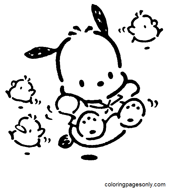 Pochacco Sheets Coloring Page