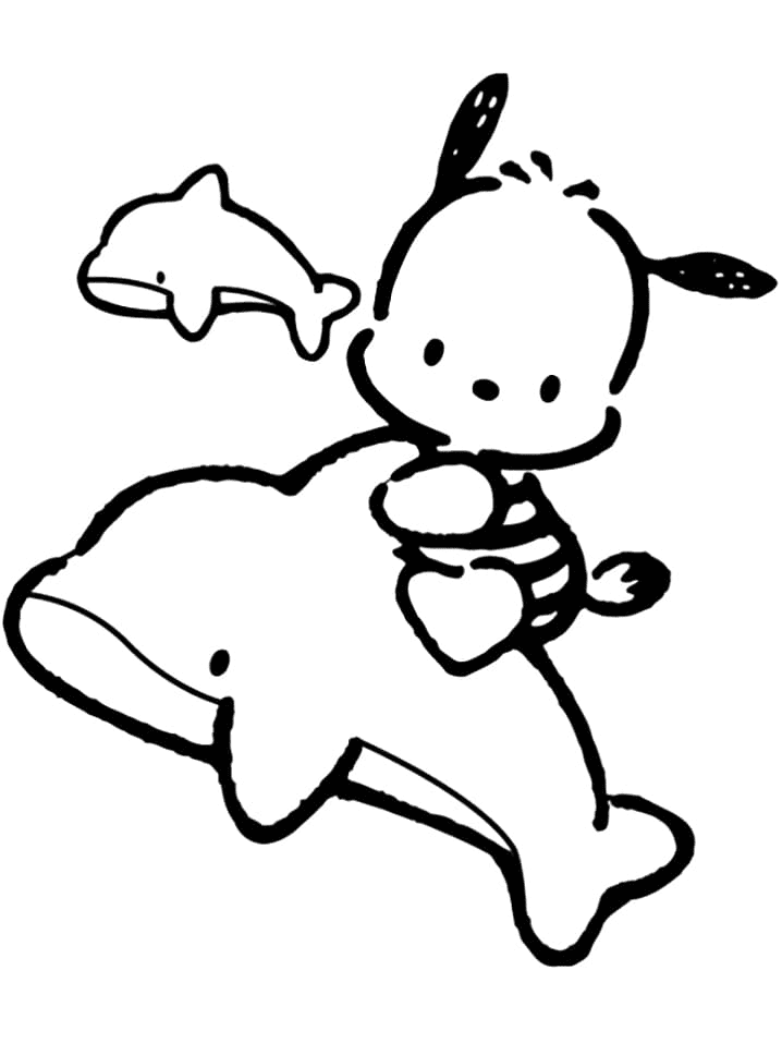 Pochacco with Dolphins from Pochacco