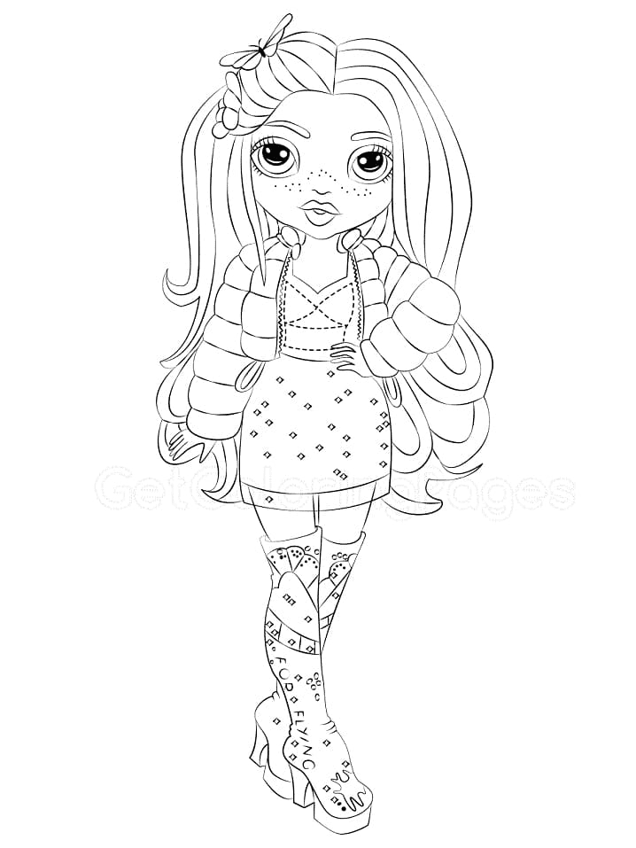 Poppy Rowan Rainbow High Coloring Pages