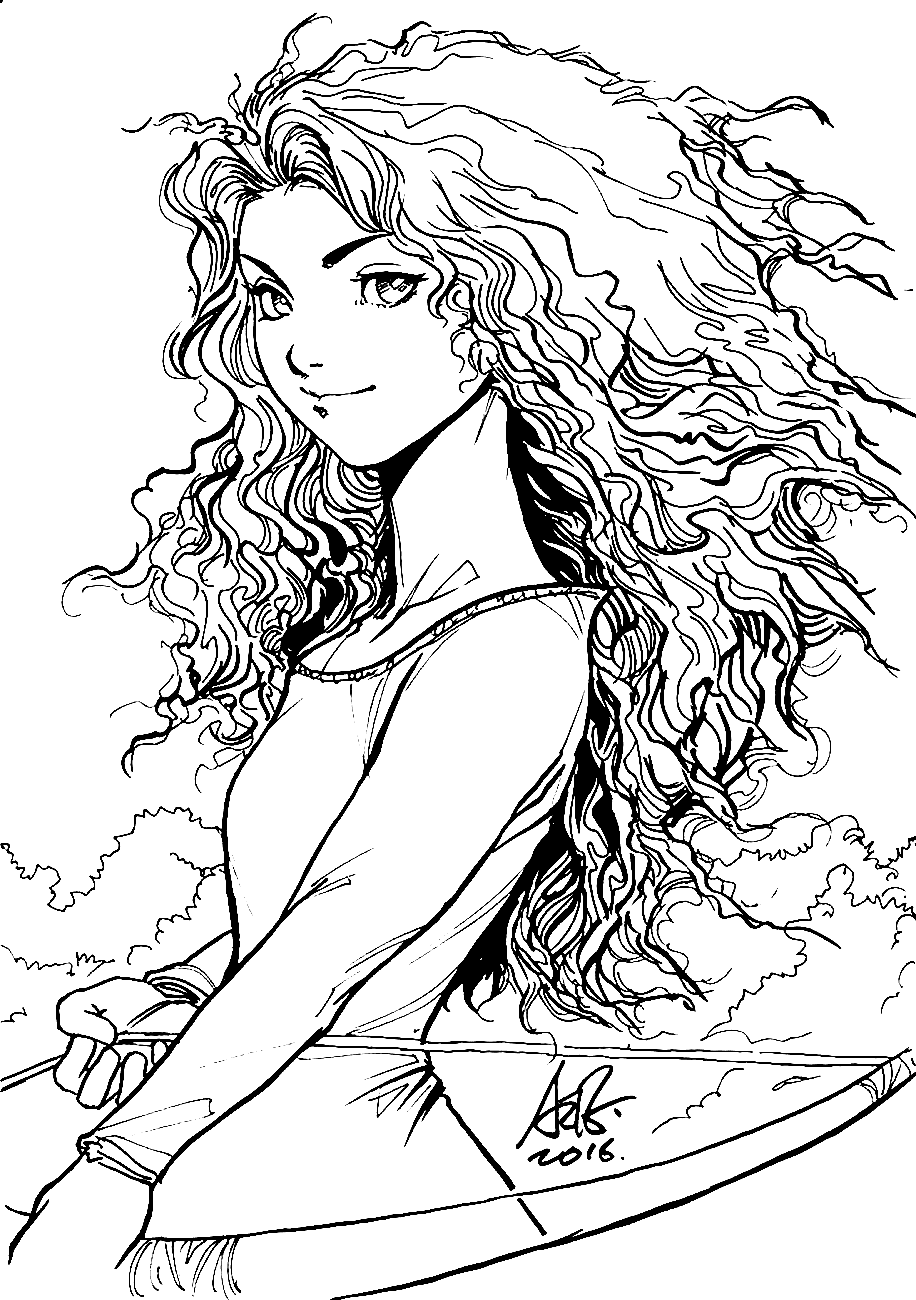 Pretty Merida Coloring Pages
