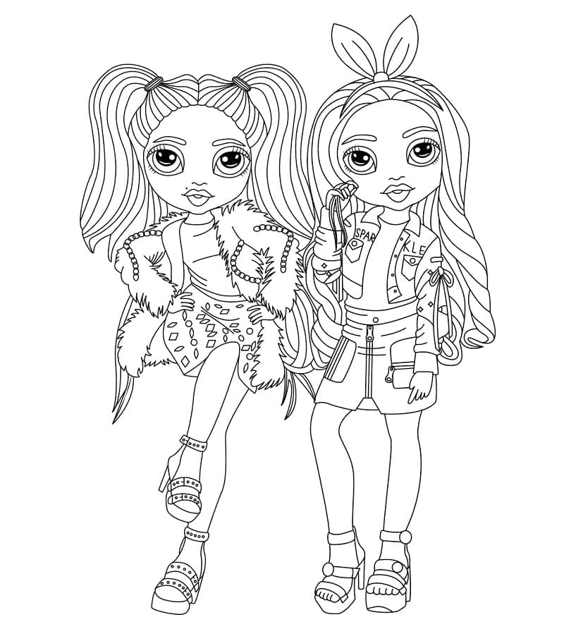 Rainbow High Dolls Printable Coloring Pages