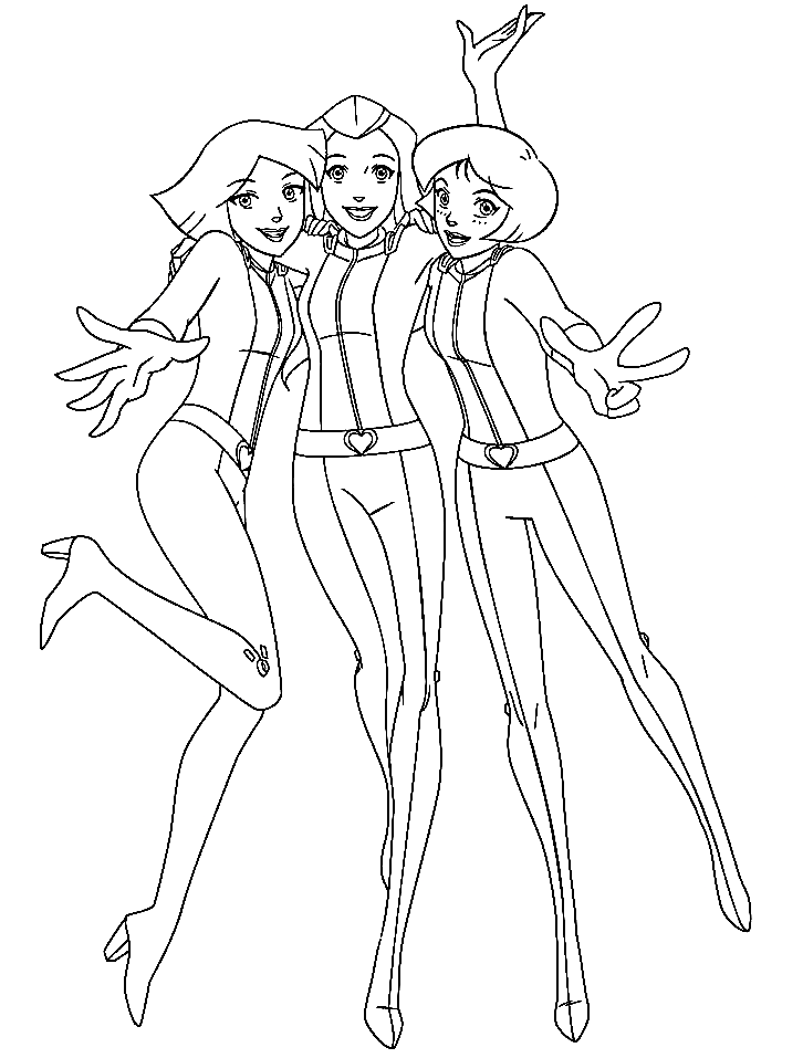 Printable Totally Spies Coloring Page
