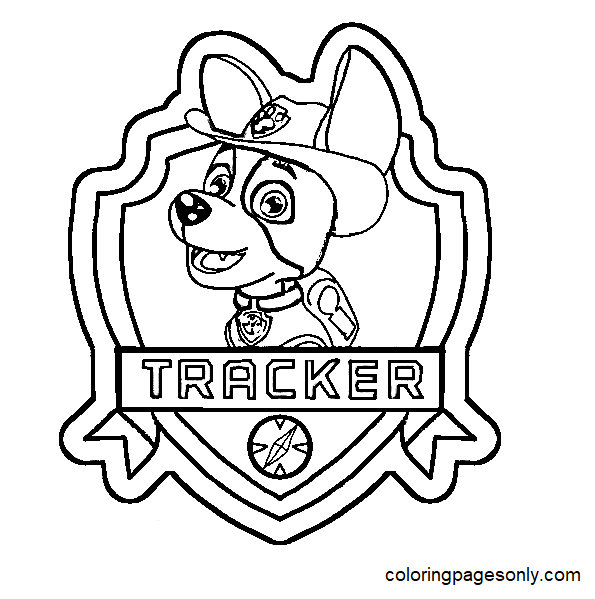 Printable Tracker Paw Patrol Coloring Pages