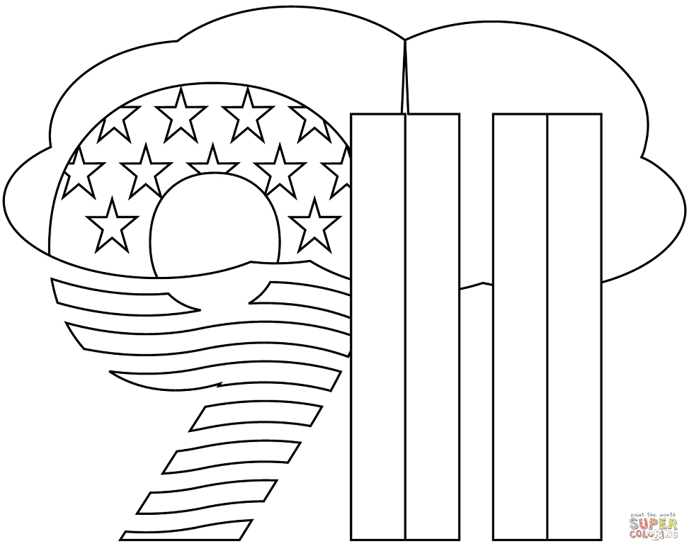 Remembering 9/11 Coloring Page