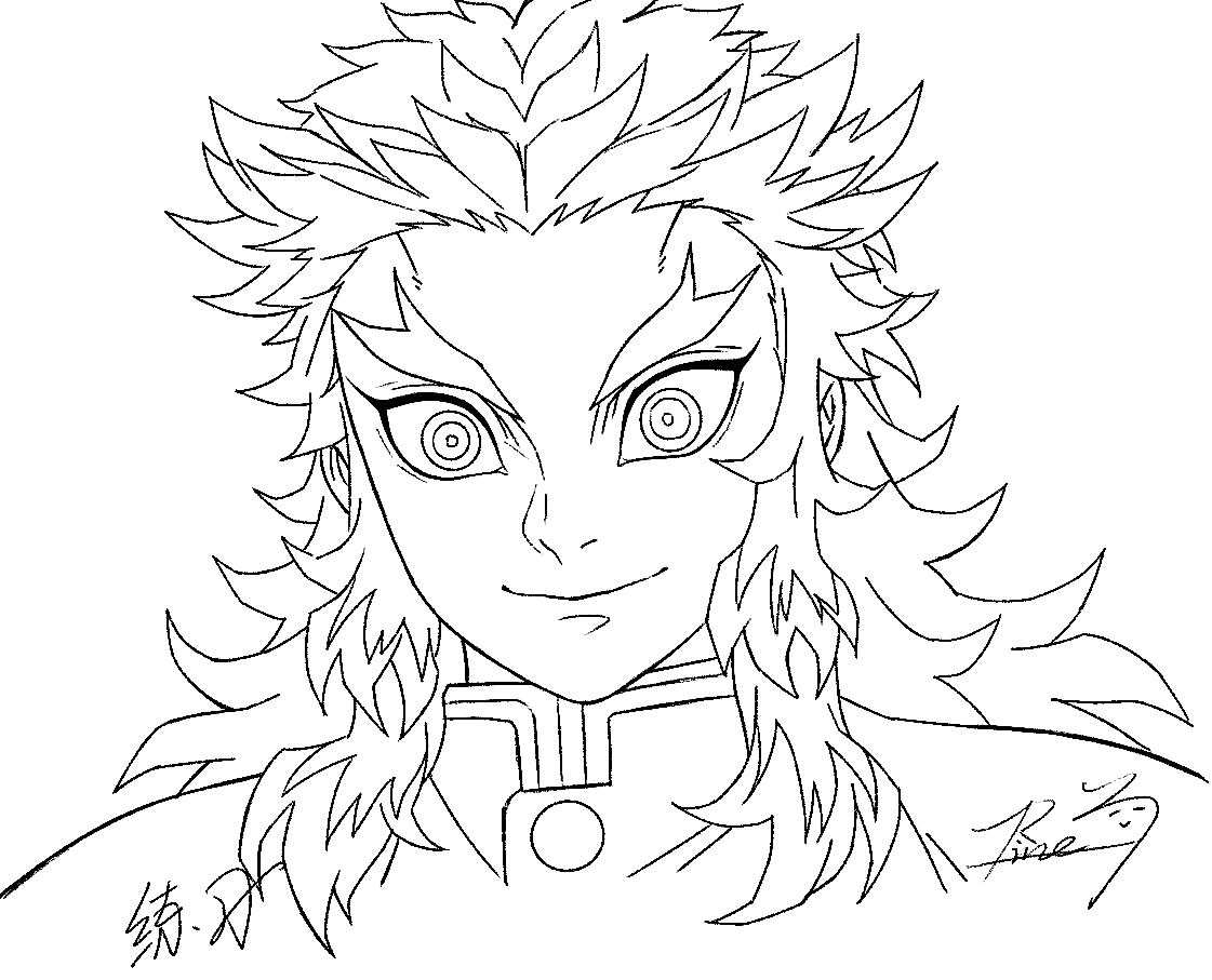 Desenhos para colorir de Demon Hunter Kyojuro Rengoku - Desenhos para  colorir gratuitos para impressão