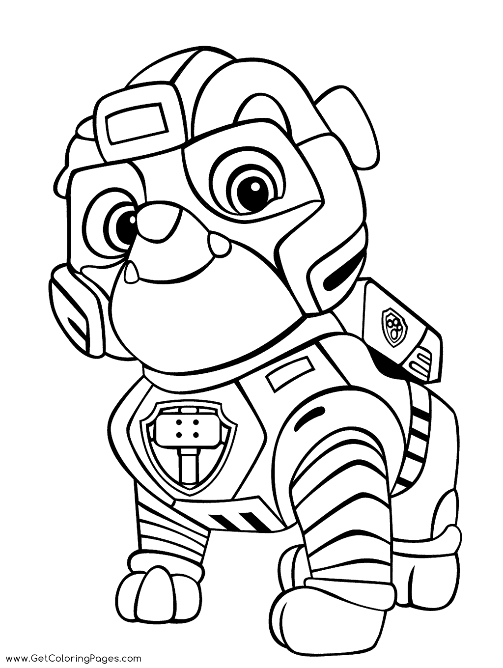 Rubble Mighty Pups Coloring Pages