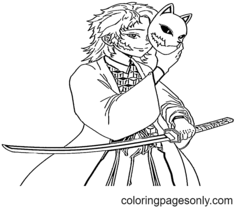 Desenho e Imagem Demon Slayer Mascarar para Colorir e Imprimir Grátis para  Adultos e Crianças (Meninas e Meninos) 