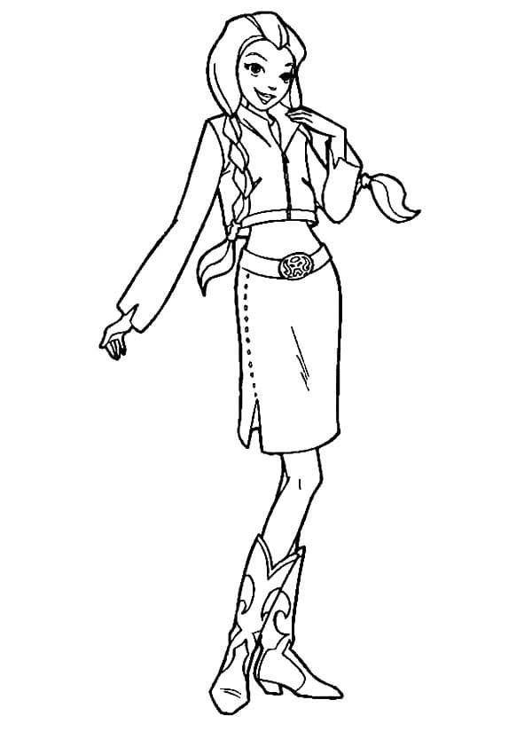 Sam from Totally Spies Coloring Page