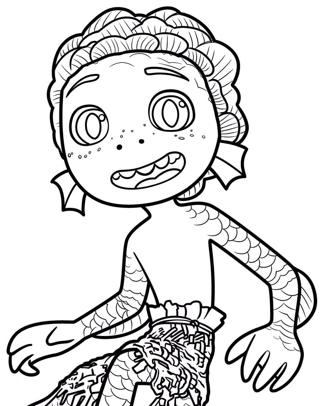 Sea Monster Luca From Luca Coloring Page