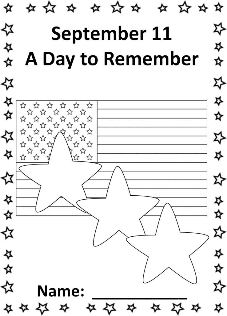 Ausmalbilder zum 11. September Patriot Day
