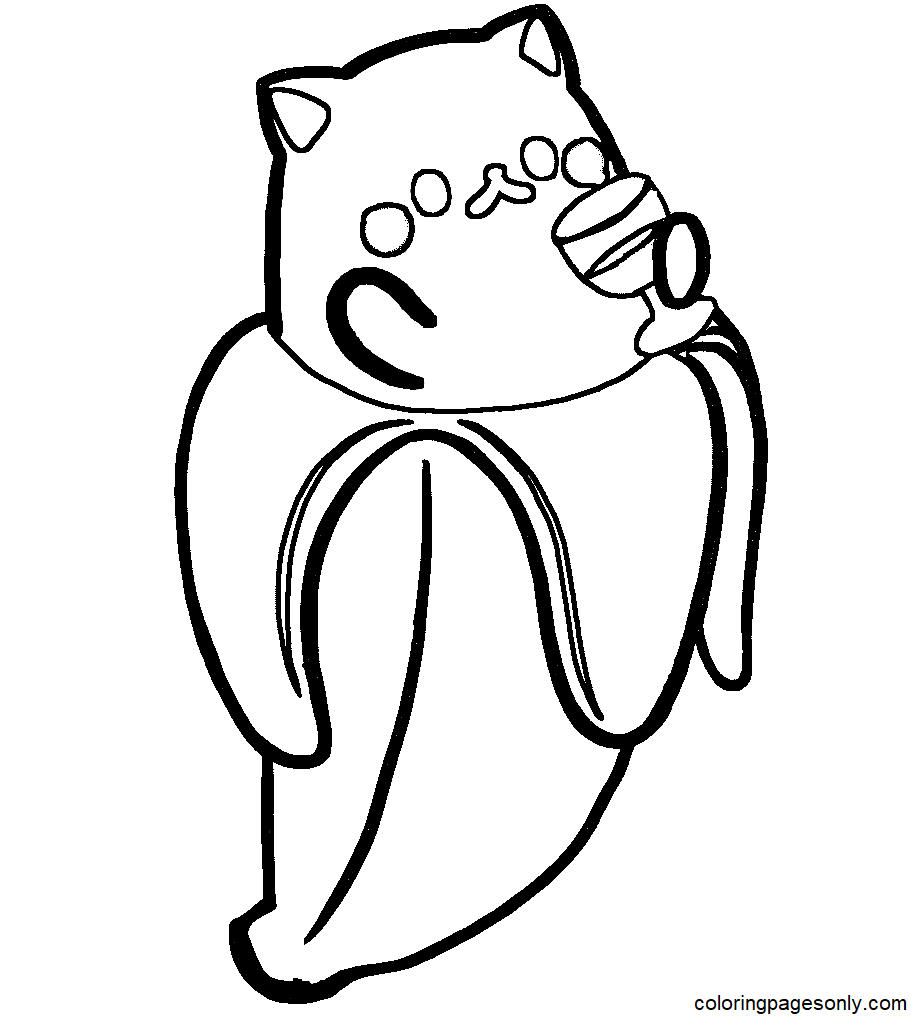 Shirokuro Bananya Coloring Page