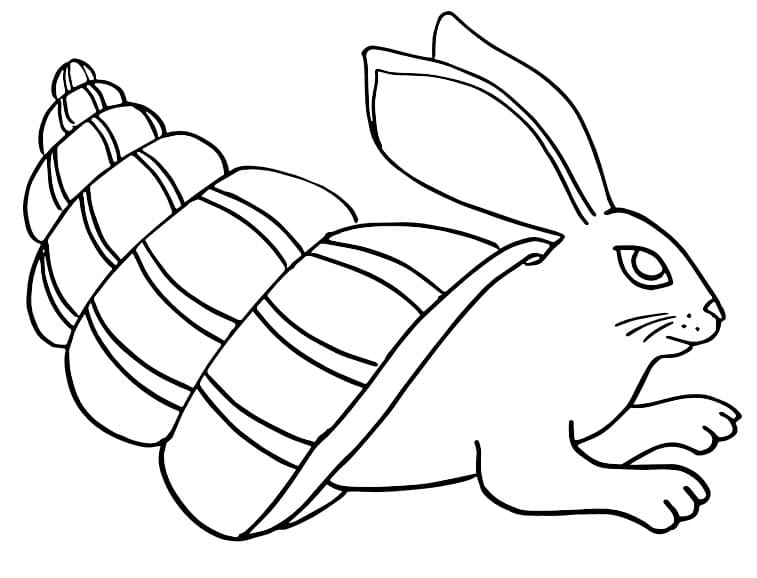 Snail Rabbit Alebrijes Coloring Page