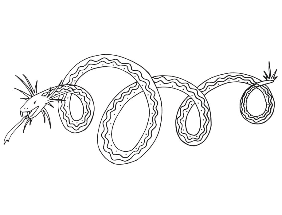 Desenho de Cobra Alebrijes para Colorir
