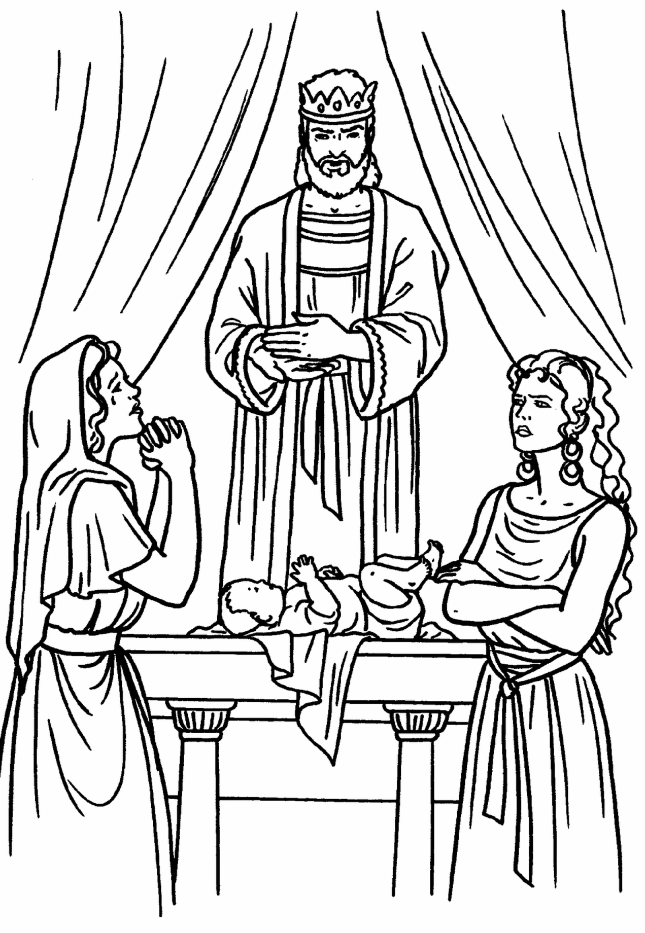 Solomon Bible Printable Coloring Pages