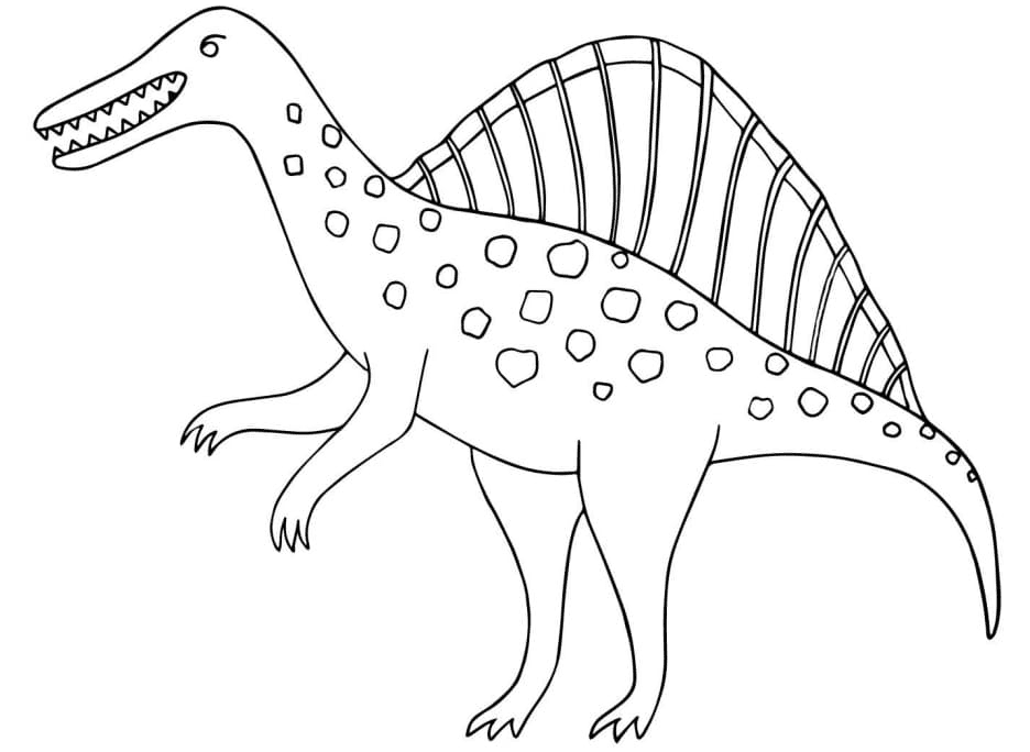 Kleurplaat Spinosaurus Alebrijes