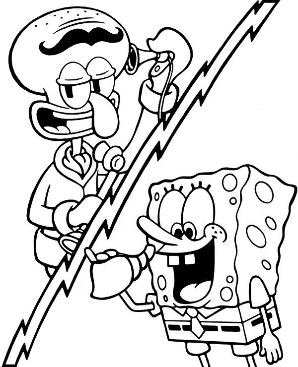 Octo en Spongebob uit Octo Tentakels