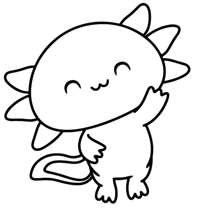 Axolotl Coloring Pages Free Printable Coloring Pages