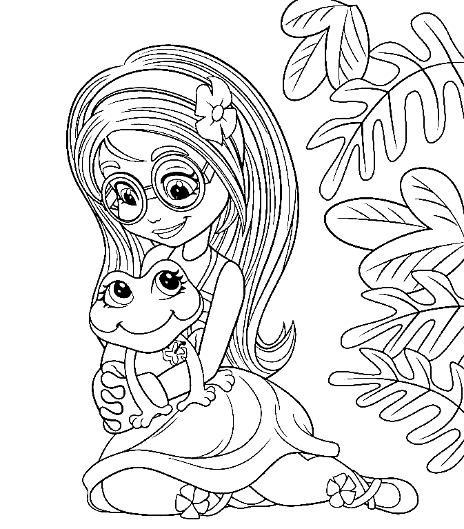 Tamika and Burst Coloring Page