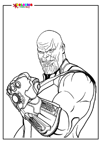Disegni da colorare di Thanos -3