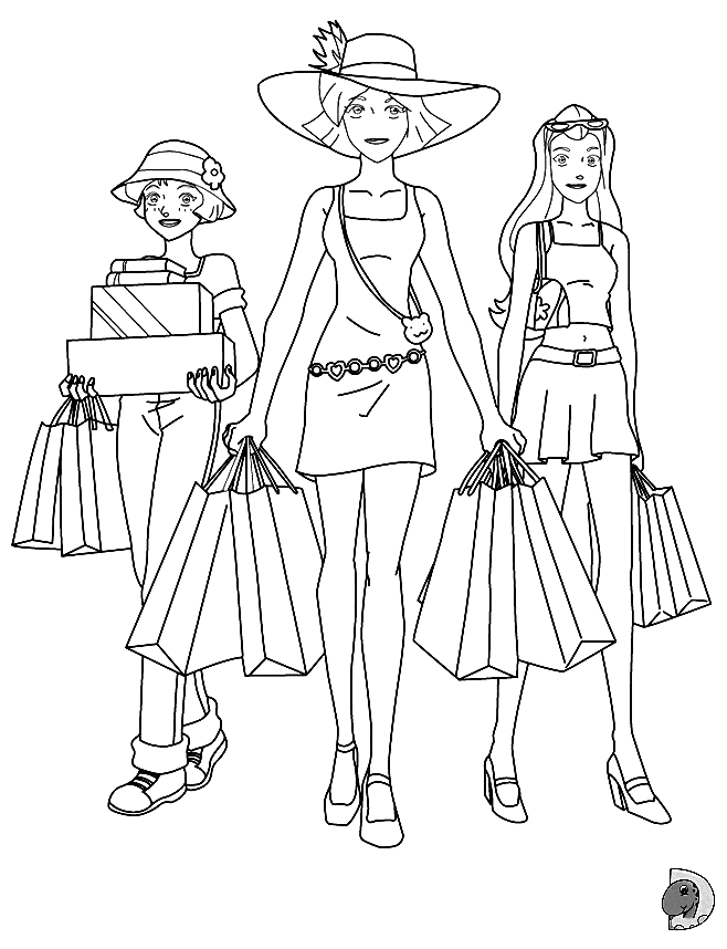 Totally Spies Fashion Coloring Page