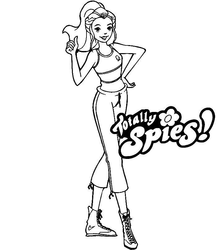 Totally Spies Sam Coloring Page