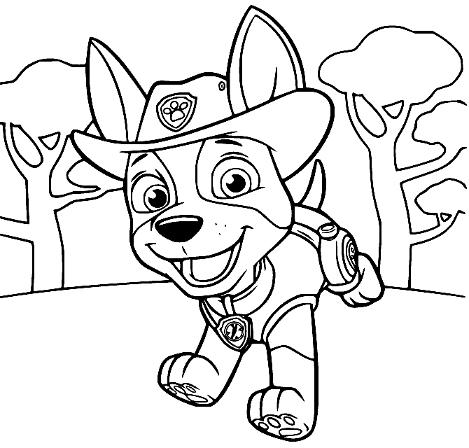 Tracker In The Forest Coloring Pages