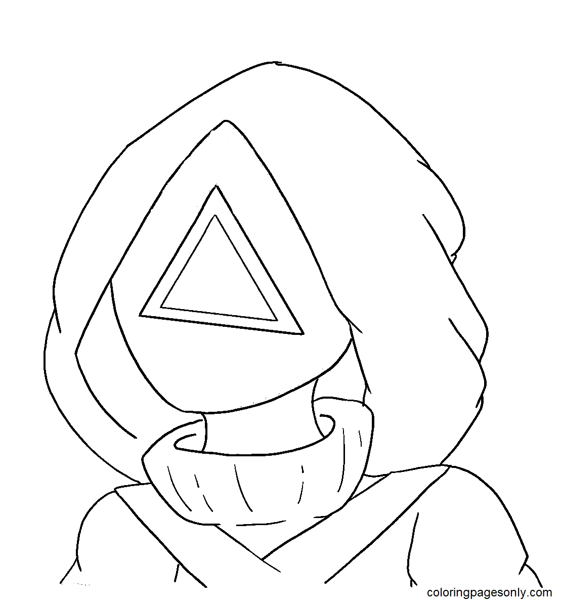 Triangle Guard – Squid Game Coloring Pages