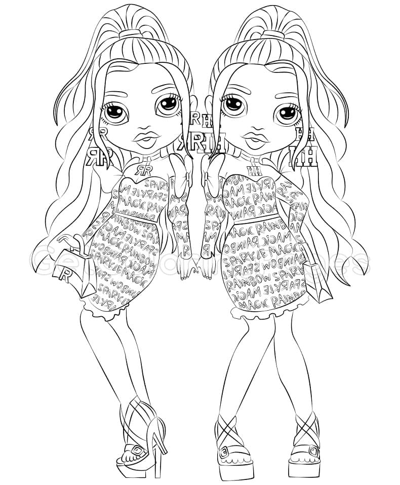Rainbow High Coloring Page 5