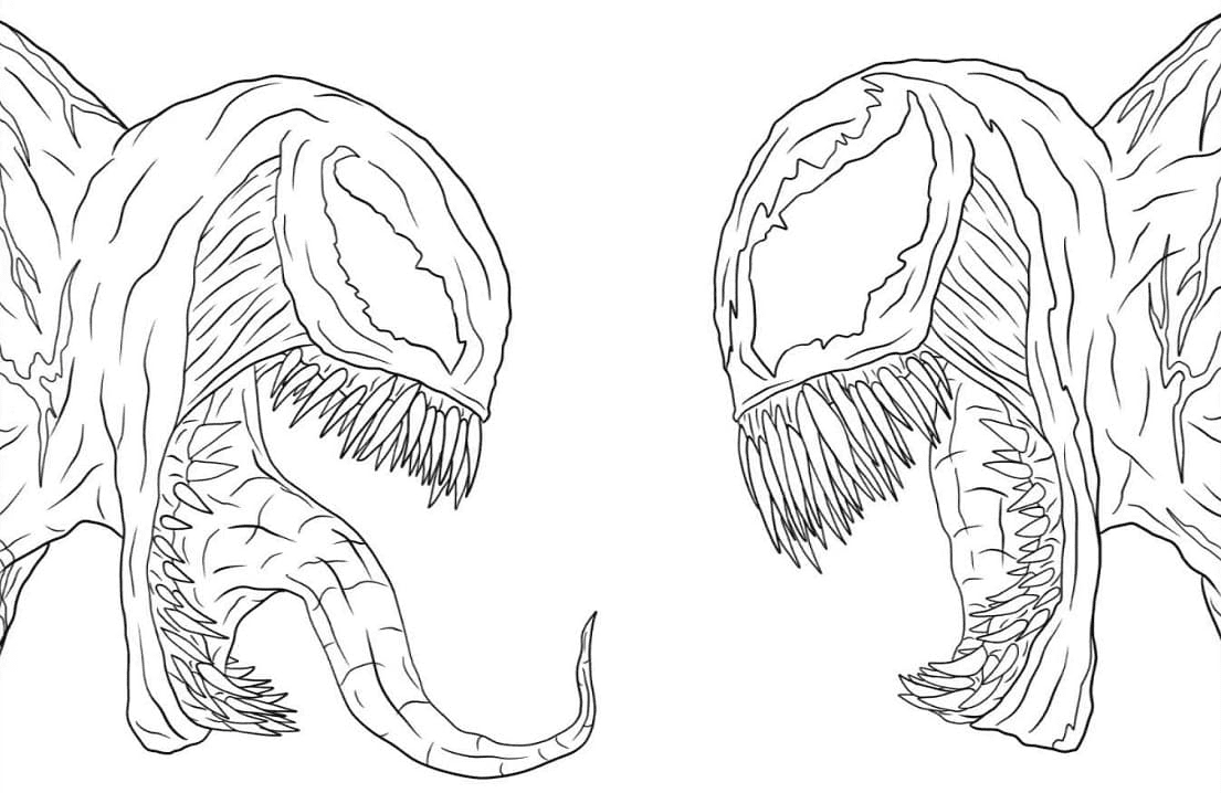 Venom vs Carnage Coloring Pages