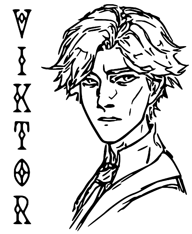 Viktor from Arcane Coloring Page