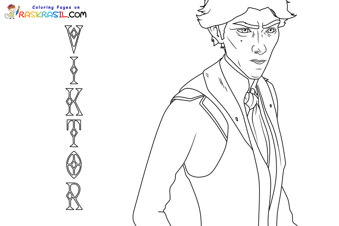 Viktor in Arcane Coloring Page