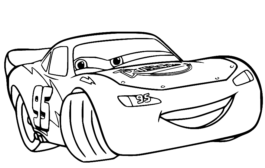 95 Lightning McQueen Coloring Page