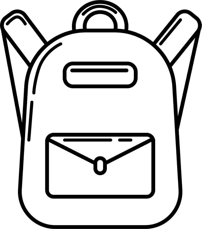 Adorable Backpack Coloring Page