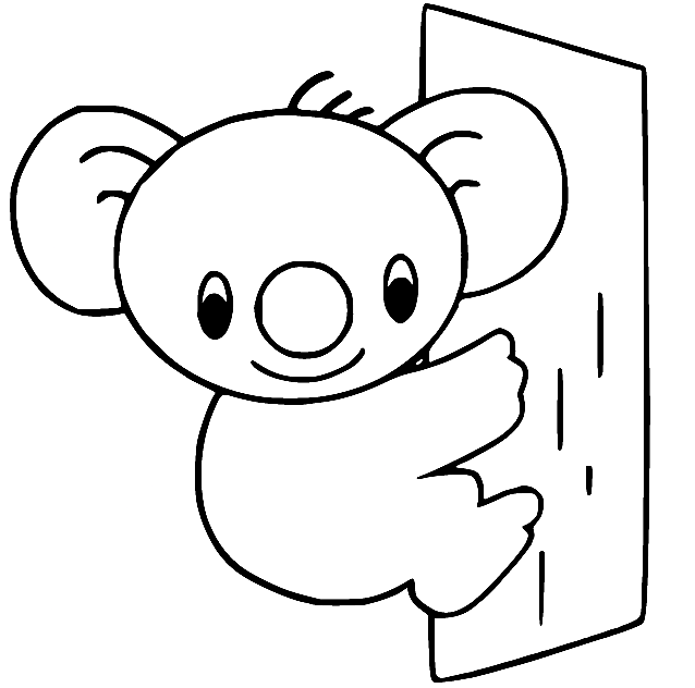 Adorable Koala Coloring Pages