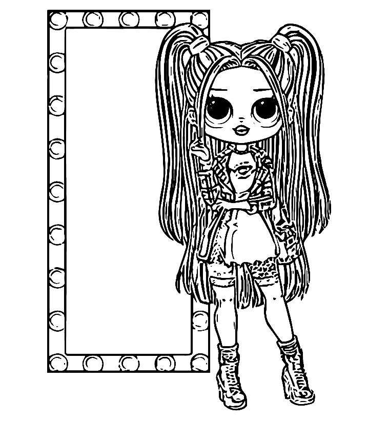 Alt Grrrl LOL OMG Coloring Page - Free Printable Coloring Pages