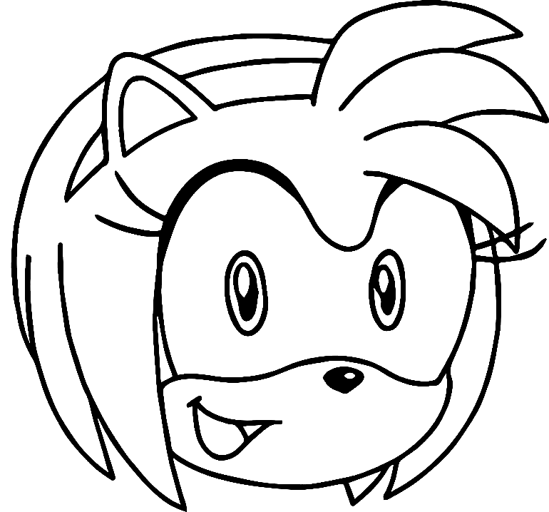 Amy Rose-gezicht van Amy Rose