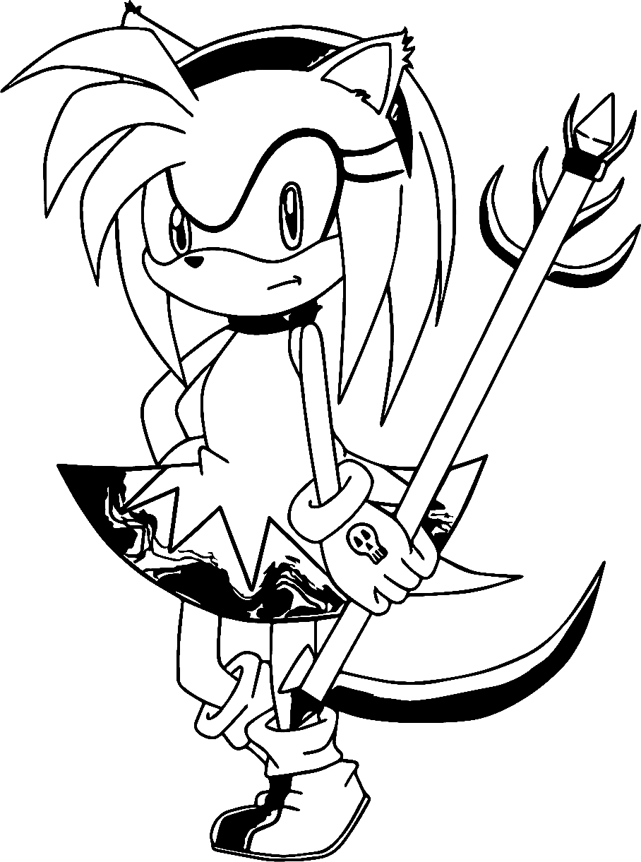 Amy Rose Image Coloring Page