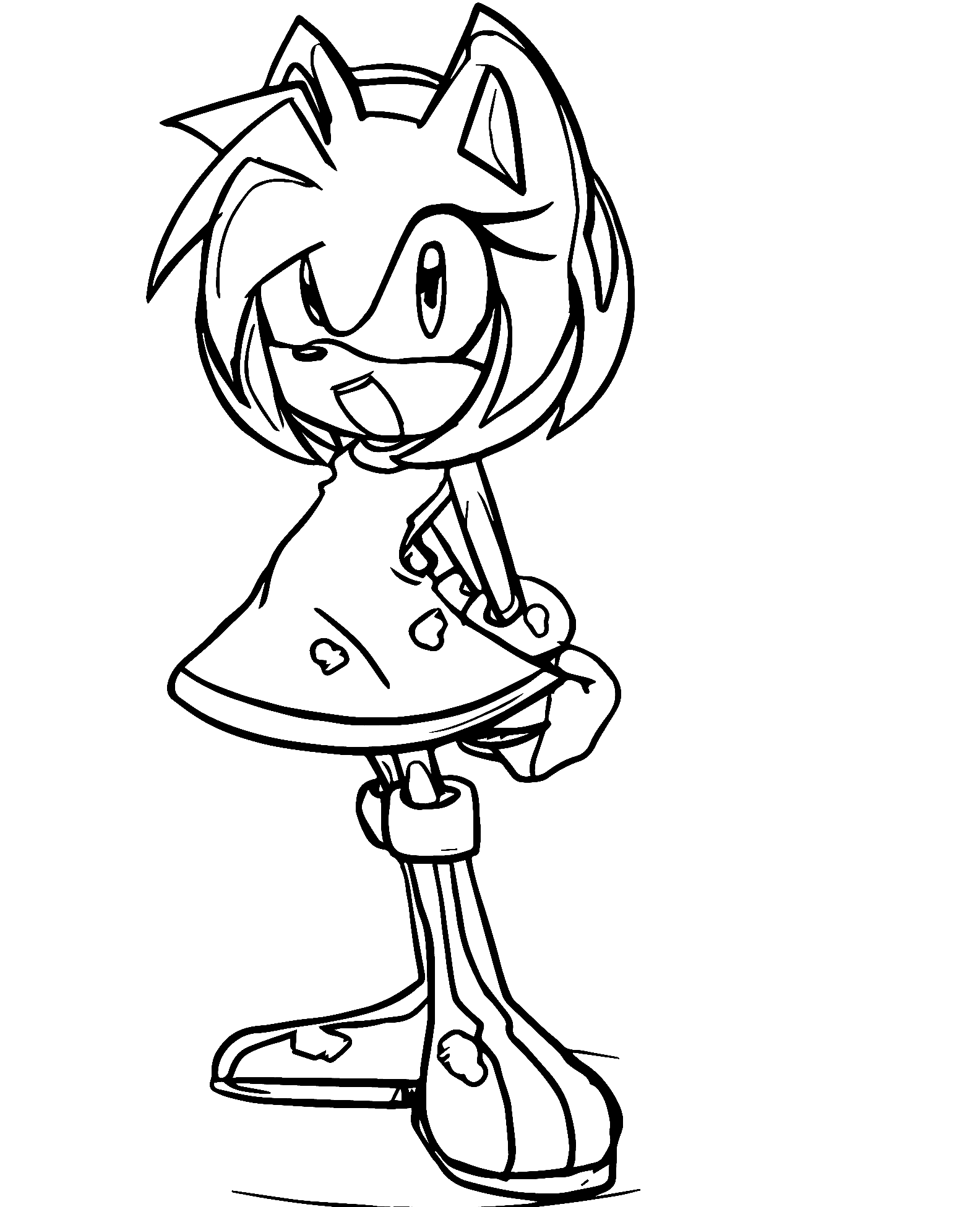Amy Rose Pictures Coloring Pages