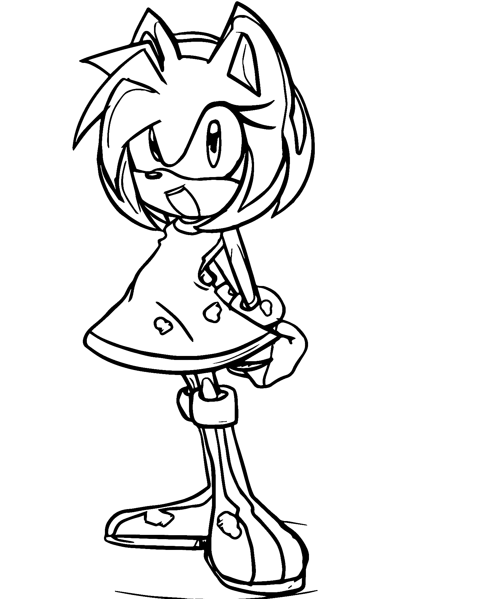 Sonic Amy Rose para colorir - Imprimir Desenhos