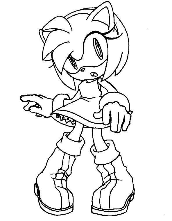 Amy Rose está apaixonada pelo Sonic livro de colorir, Sonic O ouriço livro  de colorir 