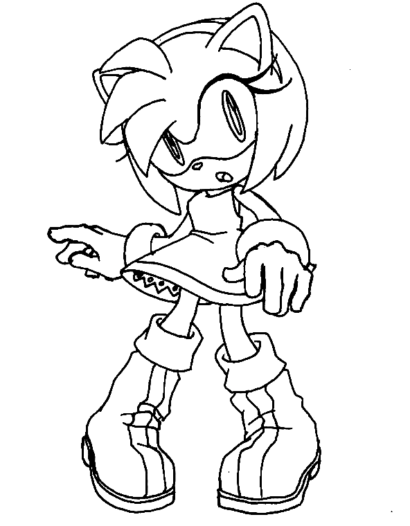 Desenho de Amy Rose para colorir - Tudodesenhos