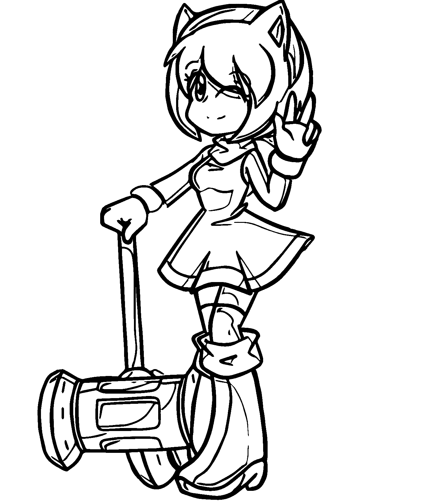 Desenhos de Amy Rose para colorir